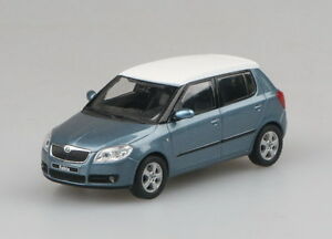 【送料無料】ホビー 模型車 モデルカー シュコダファビアサテングレーモデルスケールskoda fabia ii satin grey white roof model car by abrex 143 scale refsko12