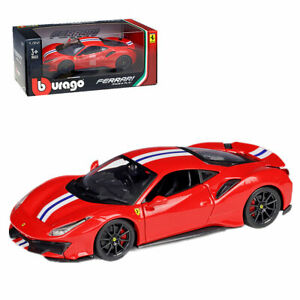 【送料無料】ホビー 模型車 モデルカー フェラーリダイカストボックスモデルカーロードスターbburago 124 ferrari 488 pista diecast model car roadster in box red