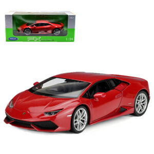 【送料無料】ホビー 模型車 モデルカー ランボルギーニダイカストボックスモデルカーwelly 124 lamborghini huracan lp6104 diecast model car in box red