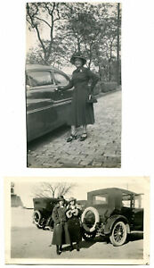 【送料無料】ホビー 模型車 モデルカー モデルカーシルバープリントwomen posed with early model cars silver prints circa 19151940