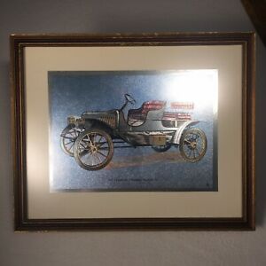 【送料無料】ホビー 模型車 モデルカー スタンレースチーマーモデルアート＃；＃アンティークテーマアート1910 stanley steamer model 60 foil art 10034;x 8034; framed antique car themed art