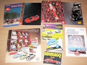 【送料無料】ホビー 模型車 モデルカー モデルパンフレットカタログトップ9 x car models brochures catalogues from brumm dinky solido bburago top rar