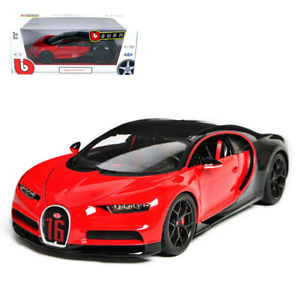 【送料無料】ホビー 模型車 モデルカー ブガッティカイロンスポーツダイカストボックスモデルロードスターbburago 118 bugatti chiron sport diecast model roadster car in box red