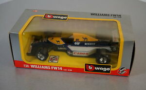 【送料無料】ホビー 模型車 モデルカー ウィリアムズレースカースケールモデルカーburago 124 williams fw14 6108diecast racing car scale model car ovp