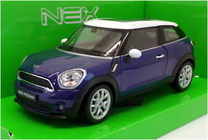 【送料無料】ホビー 模型車 モデルカー スケールモデルカーミニクーパーwelly 124 scale model car 24050w mini cooper s paceman blue