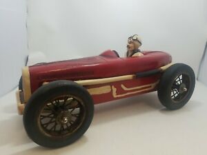 【送料無料】ホビー 模型車 モデルカー ビンテージブガッティレーシングスポーツカーモデルドライバーrare vintage large bugatti racing sports car model w driver 19 *free ship*
