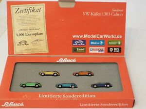 【送料無料】ホビー 模型車 モデルカー モデルカーワールドカブリオセットschuco model car world 187 set of 5 volkswagen kafer 1303 cabrio limited edn