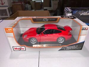 【送料無料】ホビー 模型車 モデルカー ポルシェカレラモデルmaisto 118 porsche 911 carrera 4s red diecast model car rare