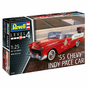 【送料無料】ホビー 模型車 モデルカー ＃シボレーインディペースカーキットモデルキットアイテムrevell 039;55 chevy indy pace car kit model kit 125 item 07686 uscar 16,775円