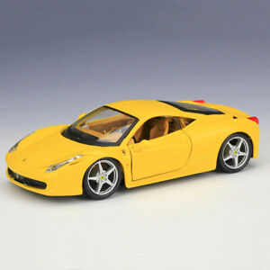【送料無料】ホビー 模型車 モデルカー スケールフェラーリイタリアダイカストレーシングカーモデルケースbburago 124 scale ferrari 458 italia yellow diecast racing car model wcase
