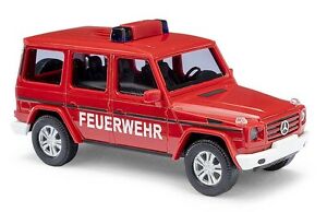貨物輸送無料 趣味 デザイン車馬 青写真鉄道車両 ブッシュメルセデスベンツクラスカーモデルbusch H0 Mercedes Benz G Class 08 Fire Brigade Car Model 187 Comotocarviolaohoje Com