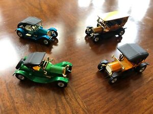 【送料無料】ホビー 模型車 モデルカー イングランドモデルマッチモデルlot of 4 matchbox models of yesteryear model toy cars made in england by lesney