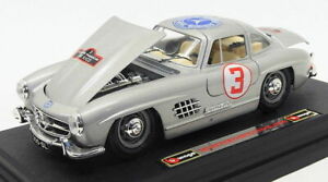 【送料無料】ホビー 模型車 モデルカー スケールモデルカーメルセデスベンツレースカーシルバーburago 124 scale model car 2518emercedes benz 300 sl racing carsilver 20,860円