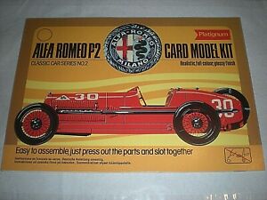 【送料無料】ホビー 模型車 モデルカー アルファロメオカードモデルキットクラシックカーシリーズalfa romeo p2 platignum card model kit classic car series 2