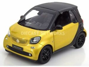 【送料無料】ホビー 模型車 モデルカー スマートモデルカーメルセデススケールスマートシーターsmart model cars, mercedes, 118 scale, smart 2 seater yellow 21,754円