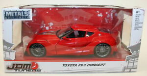 【送料無料】ホビー 模型車 モデルカー スケールモデルカーチューナートヨタフィートjada 124 scale metal model car 98416 jdm tuners toyota ft1 concept red