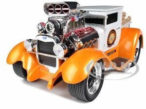 【送料無料】ホビー 模型車 モデルカー フォードモデルピックアップホワイトオレンジマシンカー