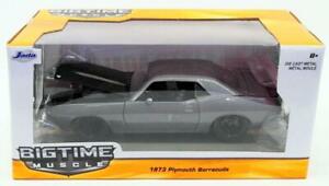 【送料無料】ホビー 模型車 モデルカー スケールモデルカープリマスバーダチャコールグレーjada toys 124 scale model car 98235 1973 plymouth barracuda charcoal grey|hokushin