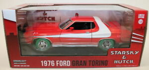 【送料無料】ホビー 模型車 モデルカー スケールハッチフォードグラントリノチェイスカーモデルgreenlight 124 scale stersky and hutch 1976 ford grand torino chase car model