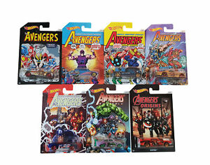 【送料無料】ホビー 模型車 モデルカー マテルホットホイールモデルカーセットレースカーナイトシフトmattel hot wheels avengers model cars set of 7 fkd48, racing cars night shifter