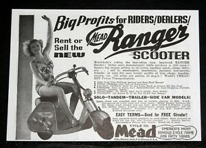 【送料無料】ホビー 模型車 モデルカー ミードレンジャースクーターソロサイドカーモデル1939 old magazine print ad, mead ranger scooter, solotamden amp; side car models