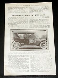 【送料無料】ホビー 模型車 モデルカー トーマスフライヤーモデル#;#モデルツーリングカー1909 old magazine article, 1910 thomas flyer model 034;m034; model touring car review
