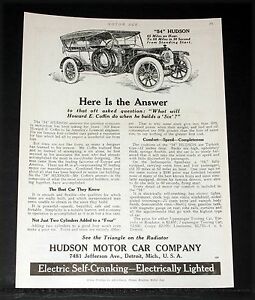 【送料無料】ホビー 模型車 モデルカー ハドソンモデル#;ツーリングカー1912 old magazine print ad, hudson model 034;54034; touring car, 65 mph and comfort