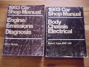 【送料無料】ホビー 模型車 モデルカー フォードショップモデルエンジンシャーシマニュアルセット1983 set of 2 oem ford car shop manuals all models, engine chassis etc