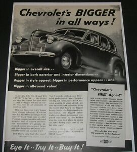 送料無料 ホビー 模型車 モデルカー ヴィンテージシボレーモデルドアセダンvintage Print Ad 1939 Chevrolet 1940 Model 4door Sedan Car Bigger In All Ways Linumconsult Co Uk