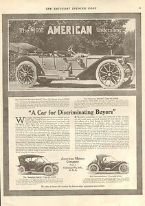 【送料無料】ホビー 模型車 モデルカー アメリカモデルビンテージプリント1912 american underslung 3 models car original vintage print ad