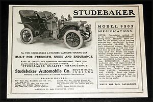 【送料無料】ホビー 模型車 モデルカー モデルツーリングカースピード1905 old magazine print ad, studebaker model 9503 touring car, built for speed