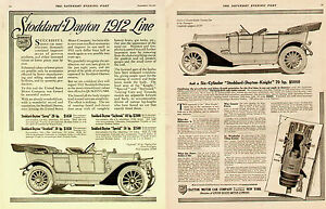 【送料無料】ホビー 模型車 モデルカー デイトンモデルページビンテージオート1912 stoddarddayton 2 models 2 page car original vintage auto ad