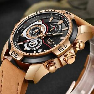 【貨物輸送無料】ウオッチ レザークォーツスポーツ2020 lige leather quartz sport waterproof watch