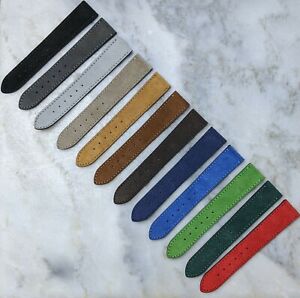 【貨物輸送無料】ウオッチ スエードレザーウォッチストラップsuede leather watch strap  18粍20粍
