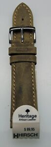 【送料無料】腕時計　ナチュラルカーフスキンブラウンウォッチストラップ hirsch heritage natural calfskin 22mm brown watch strap