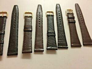 【貨物輸送無料】ウオッチ リアルトカゲスキンウォッチストラップブラウンブラックメイドインフランスバイコブラ