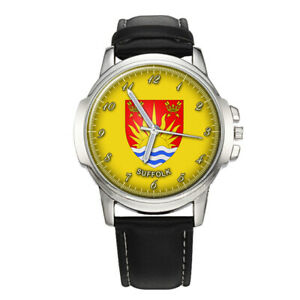 【貨物輸送無料】ウオッチ サフォークメンズクリスマスsuffolk county flag mens gents wrist watch gift birthday christmas gift engraved
