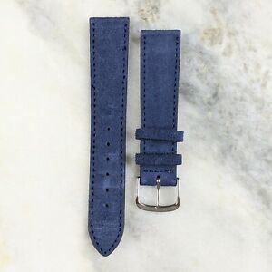 【送料無料】腕時計　スエードレザーウォッチストラップネイビーsuede leather watch strap navy 18mm20mm