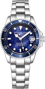 【送料無料】腕時計 スチュリングスヴェルトステンレスリンクブレスレットstuhrling 3950l womens underwater svelte 32mm mop stainless link bracelet watch