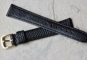 【送料無料】腕時計 ヨーロッパステッチトカゲヴィンテージウォッチストラップeuropeanmade 17mm fully stitched glossy genuine lizard vintage watch strap nos