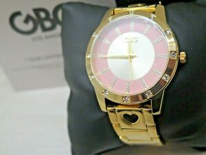 【送料無料】腕時計　バイロサンゼルスレディースゴールドウォッチピンクハートカットアウトguess by gbg los angeles womens gold watch g11439l1 pink heart cutout