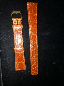 【送料無料】腕時計　オリジナルモバドスイスクロコダイルレザーウォッチストラップoriginal movado swiss genuine crocodile leather watch strap 1｜hokushin