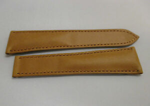 【送料無料】腕時計　タンレザーリストウォッチストラップクラスプbedat 22mm x 16mm tan leather wrist watch strap for deployment and folding clasp