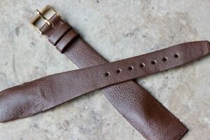 【送料無料】腕時計　ダークブラウンナッパカーフオープンエンドストラップワイヤーラグヴィンテージウォッチthin dark brown nappa calf 22mm openend strap for fixed wire lug vintage watch
