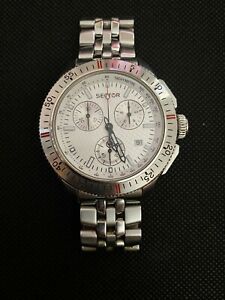【送料無料】腕時計　オロロジョクロノグラフォウオモオリジナルセクターステンレススチールorologio cronografo uomo originale sector stainless steel