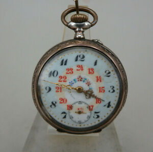 【送料無料】腕時計　オープンコスチュームポケットウォッチschone ene trachtentaschenuhr silber um 1890 67983