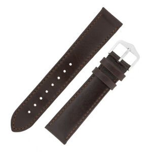 【送料無料】腕時計　ディアカーフレザーパッドウォッチストラップブラウンhirsch osiris smooth finegrain calf leather unpadded watch strap in brown