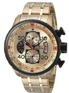 【送料無料】腕時計 インビクタアビエイタークォーツゴールドステンレススチールモデルinvicta aviator quartz gold stainless steel model 17205|hokushin