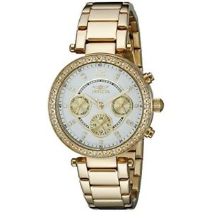 最終値下げ 楽天市場 送料無料 腕時計 インビクタレディースエンジェルクロノグラフゴールドイオンメッキステンレススチールinvicta Womens Angel Chronograph 18k Gold Ionplated Stainless Steel Watch Hokushin 好評 Direct Axis Net