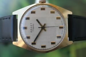 【送料無料】腕時計 ヴィンテージメンズゴールドメッキロシアポルジョートキロフスキエウォッチジュエルvintage mens goldplated russian poljot kirowskie export watch 17 jewels|hokushin